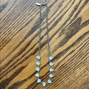 Elegant Silver Necklace with Teardrop Accents